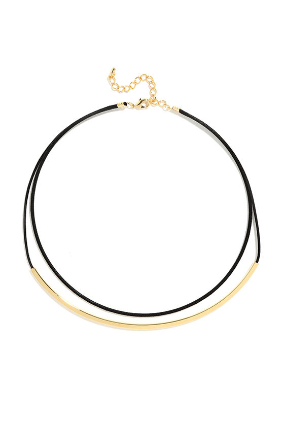 Black and gold choker necklace Clearance