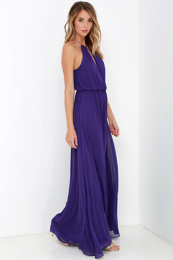 Lovely Purple Dress - Maxi Dress - Necklace Dress - $75.00