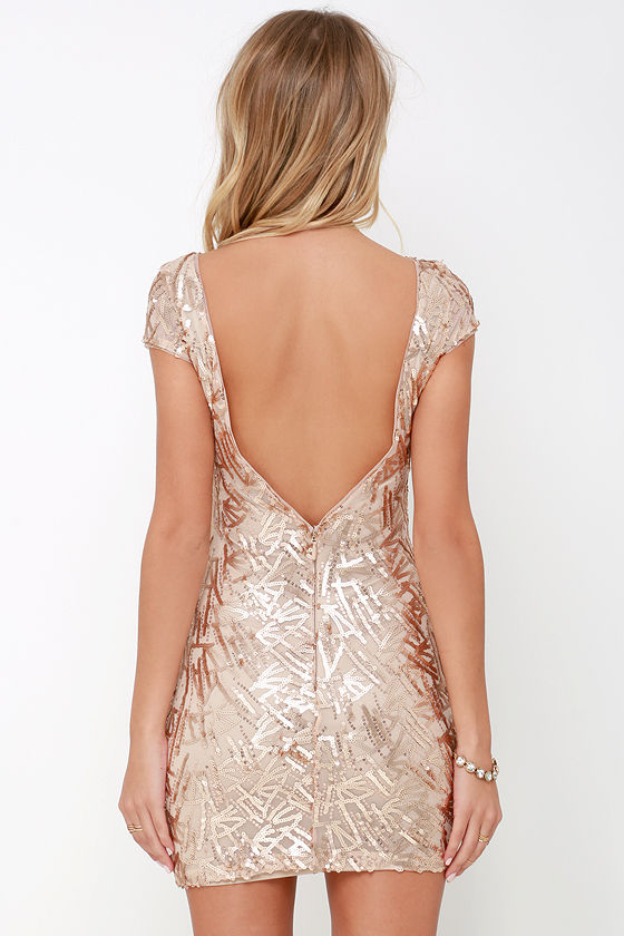 gold sequin bodycon