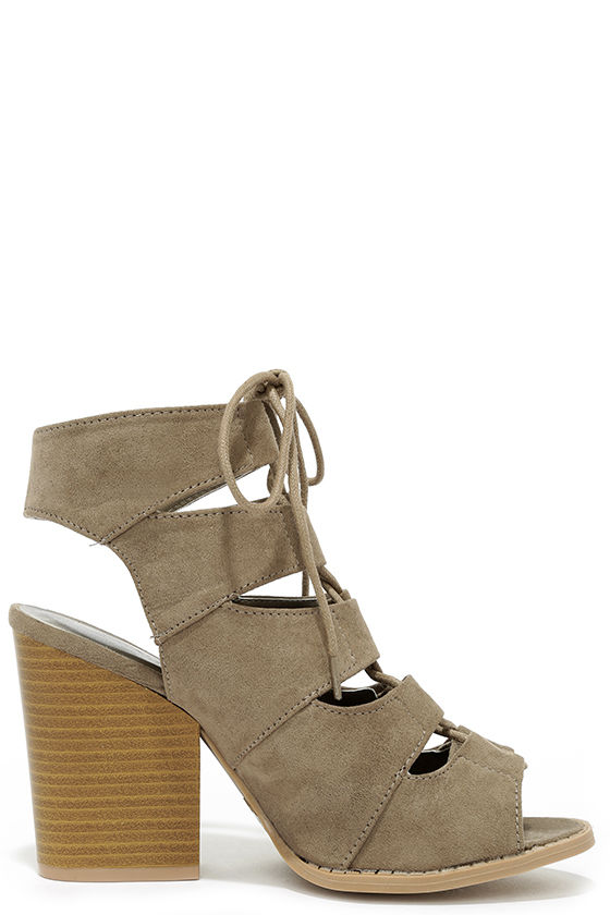taupe evening sandals