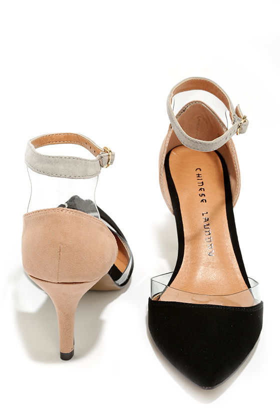 perspex kitten heel