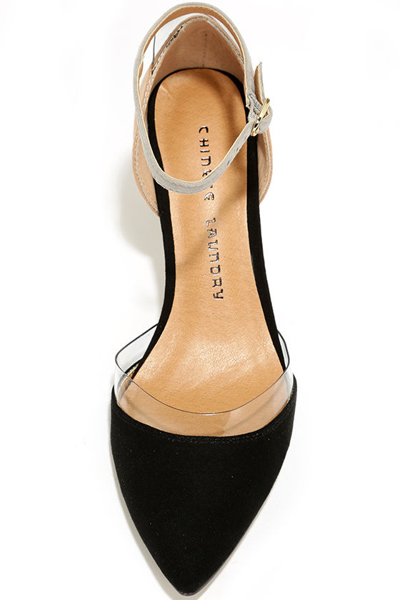 perspex kitten heel