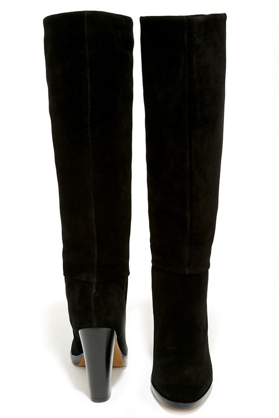 Cute Black Boots - Suede Boots - Knee-High Boots - $139.00