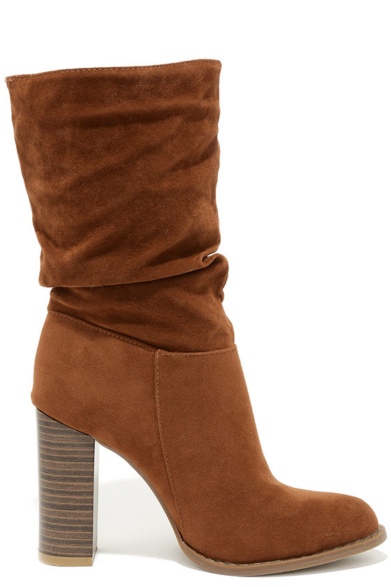 mid length tan boots