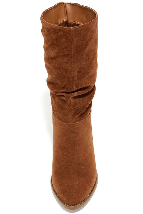 tan boots calf