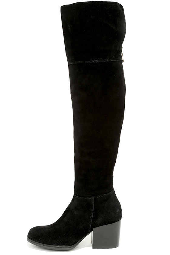 steve madden over knee boots suede