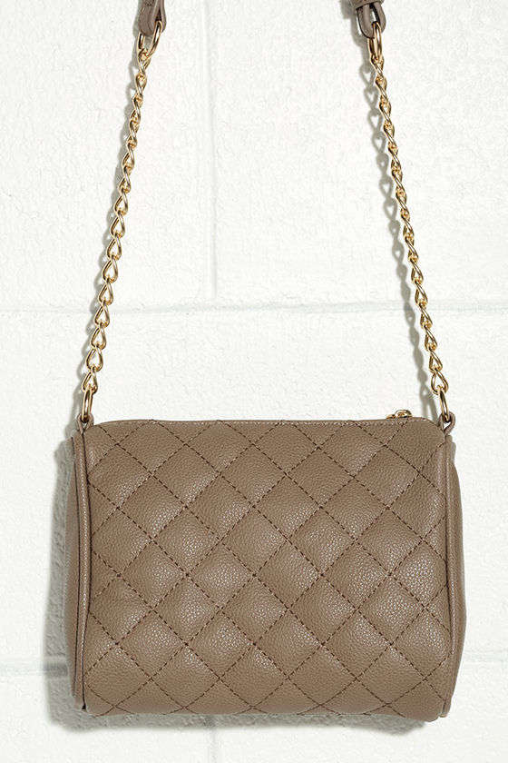 Cute Taupe Purse Crossbody Purse Vegan Leather Purse 36.00