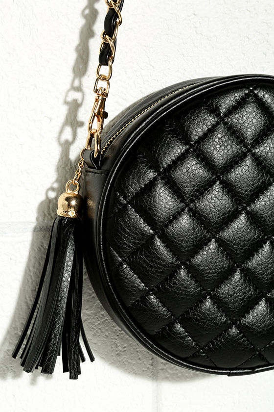 Chic Black Purse - Quilted Purse - Vegan Leather Purse - $28.00