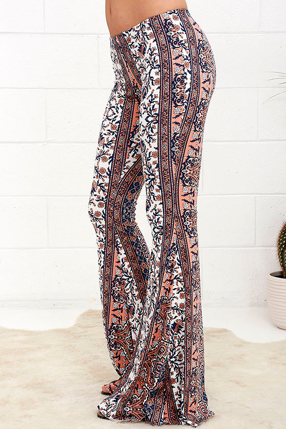 floral print flare pants