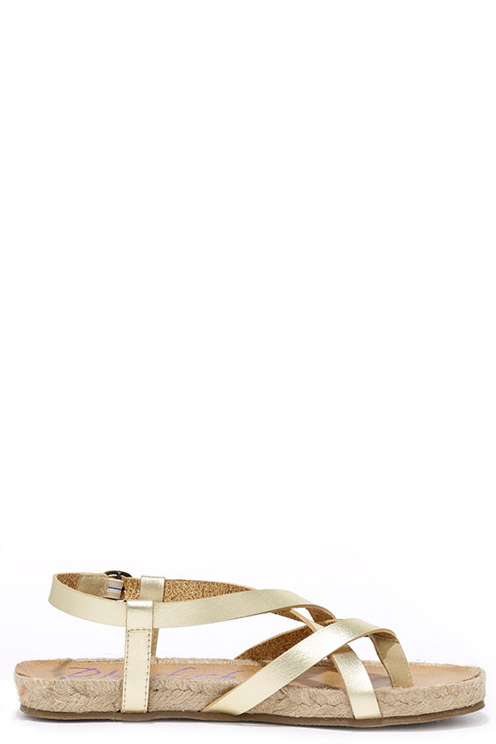 Cute Gold Sandals - Strappy Sandals - $46.00