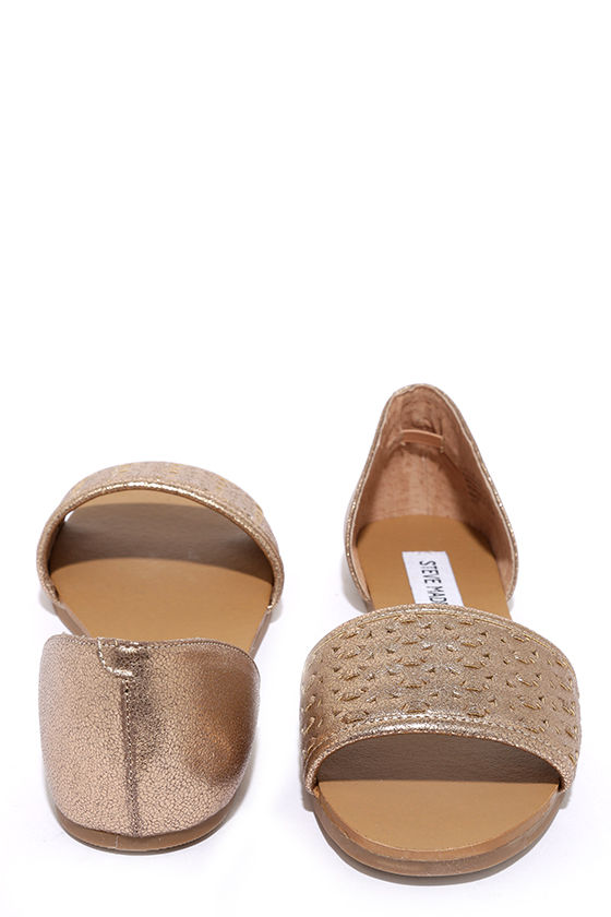 gold flat sandals steve madden