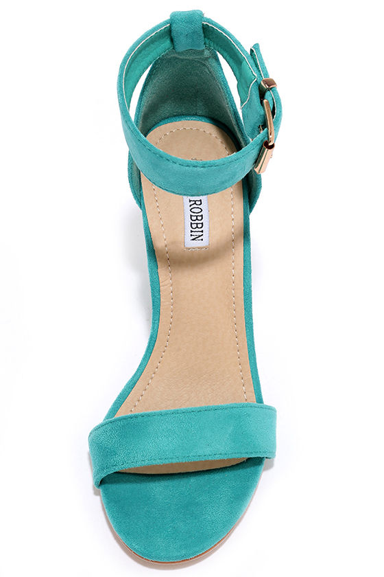 turquoise ankle strap sandals