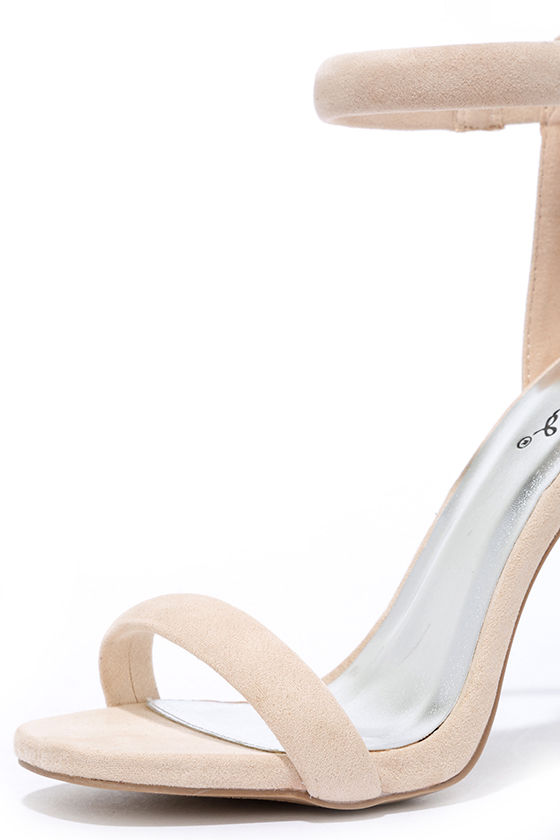 nude heel with ankle strap