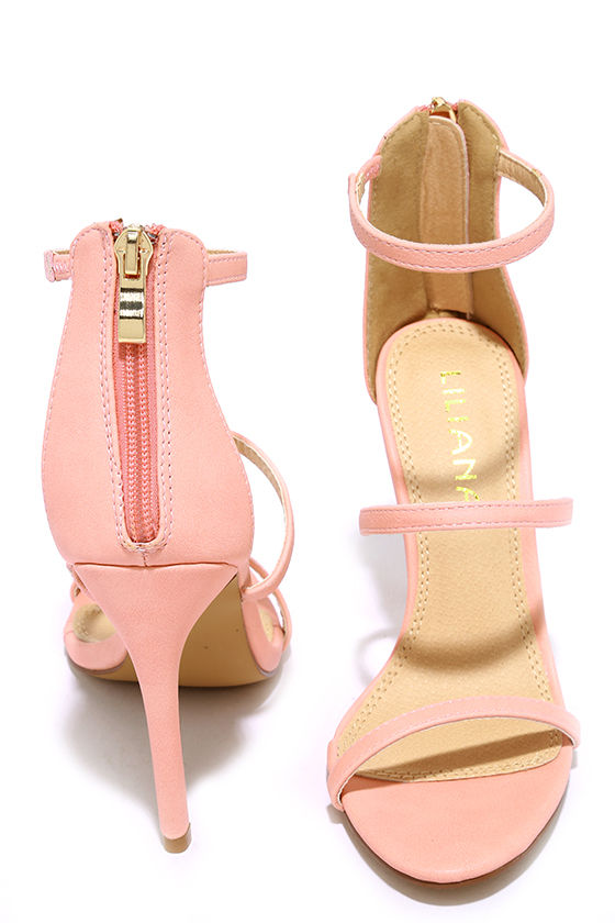 blush evening sandals