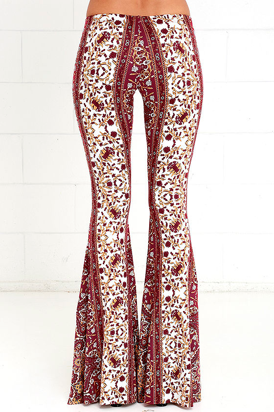 floral print flare pants