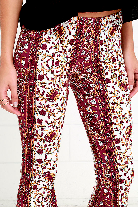 floral print flare pants