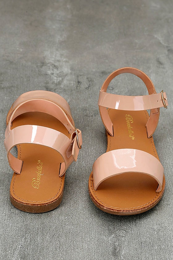 Cute Blush Sandals - Flat Sandals - Ankle Strap Sandals - $17.00