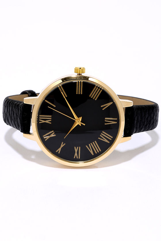 Black Watch Leather Watch Gold Watch 18.00