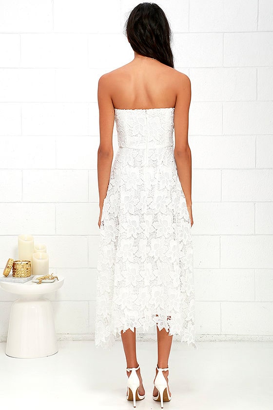bb dakota lace midi dress