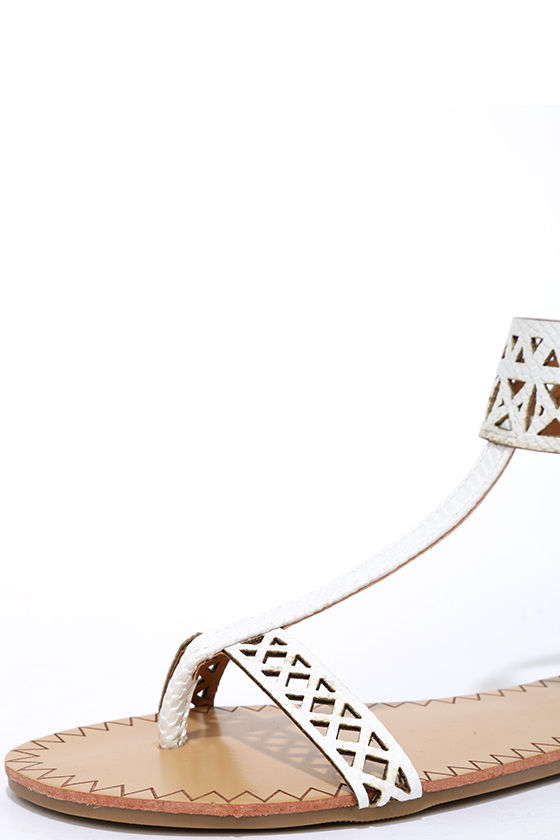 Ailani Thong Sandals White