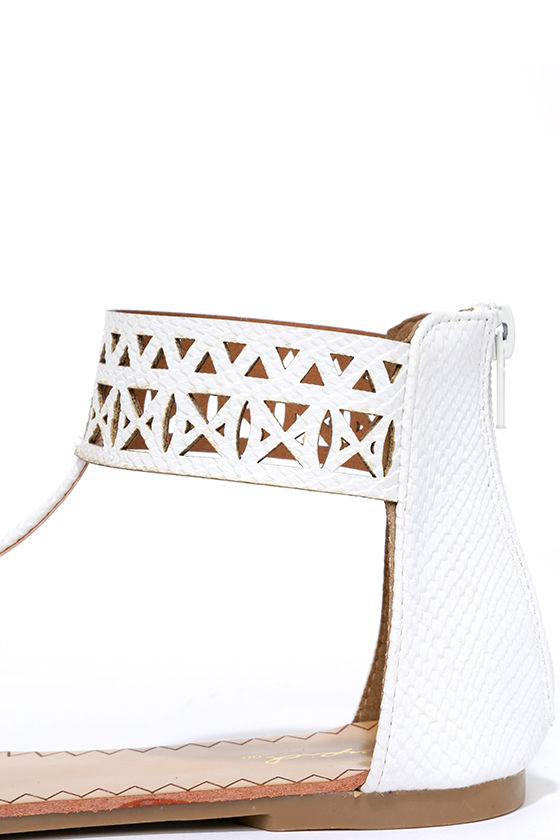 LW THONG SANDALS WHITE CALFSKIN main image 0