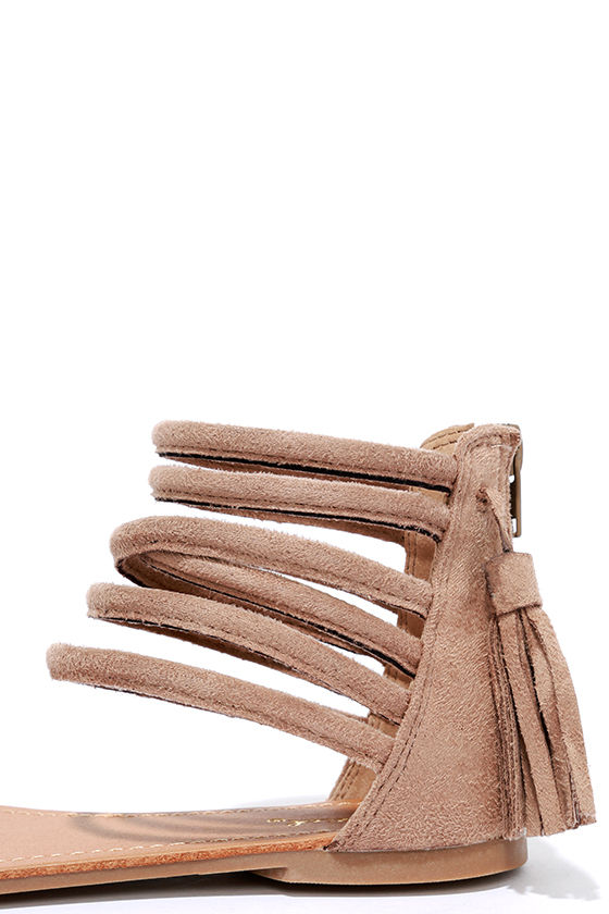 suede flats with ankle strap