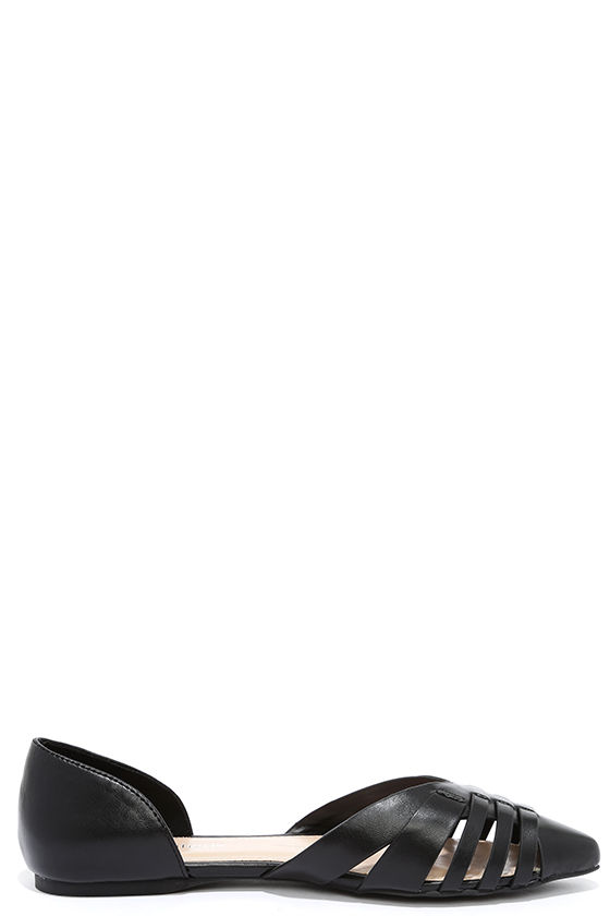 Cute Black Flats Pointed Flats Vegan Flats 21.00