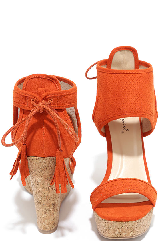 orange wedge sandals orange wedge sandals