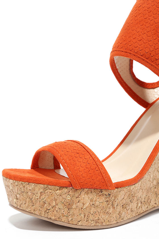 orange wedge sandals orange wedge sandals
