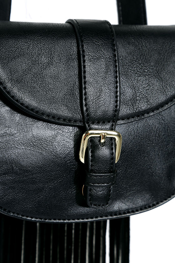 Boho Black Belt Bag Fringe Belt Bag Crossbody Purse 32.00