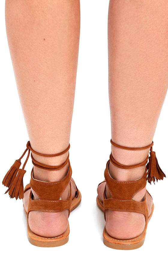 suede lace up sandals flat