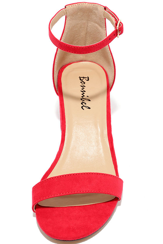 Pretty Red Heels Heeled Sandals 25.00