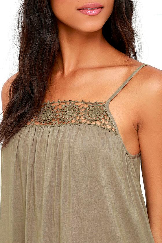 green lace shift dress Lindsay Sleeveless Shift Dress in Lace | Color - Evergreen / XS