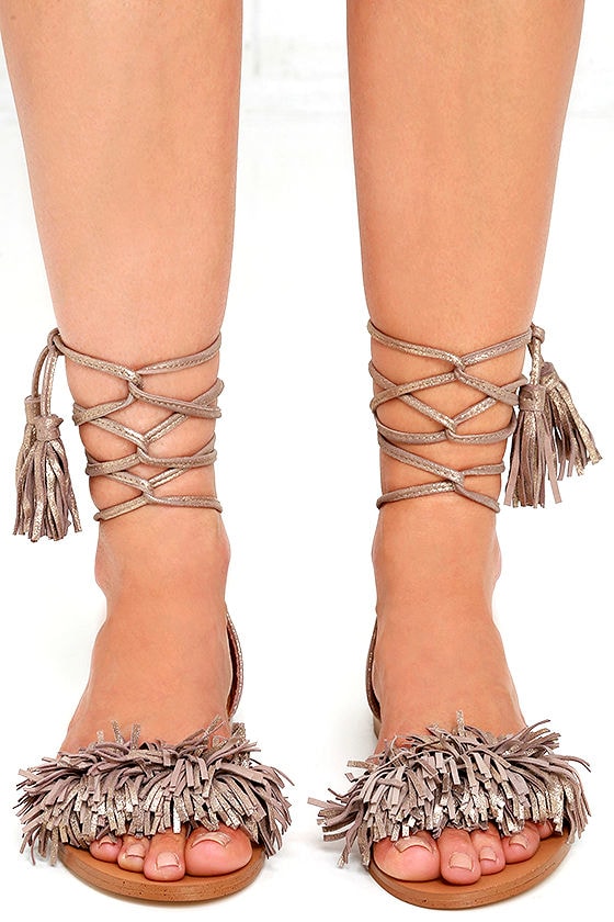 mens leather lace up sandals