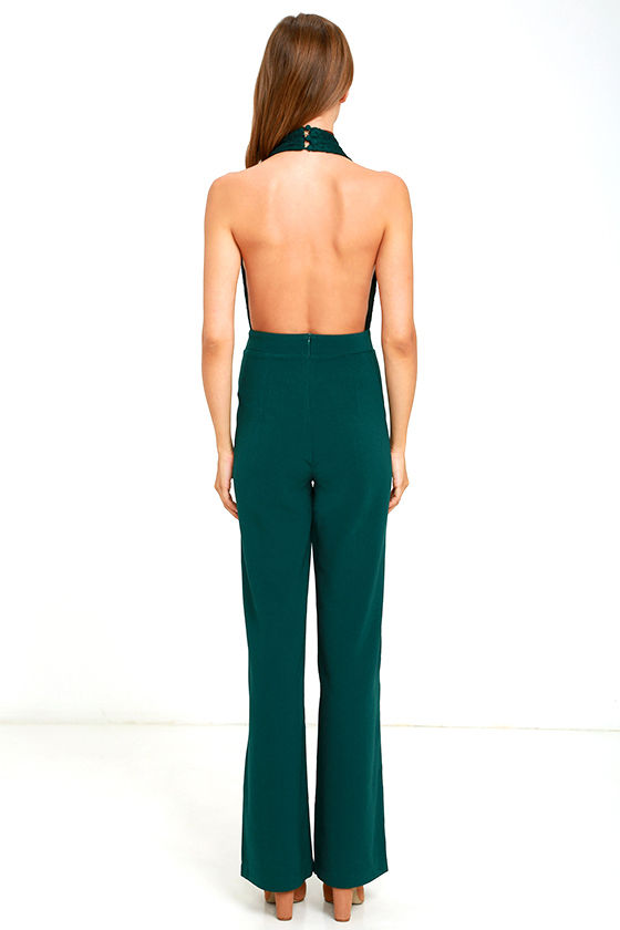 green jumpsuit