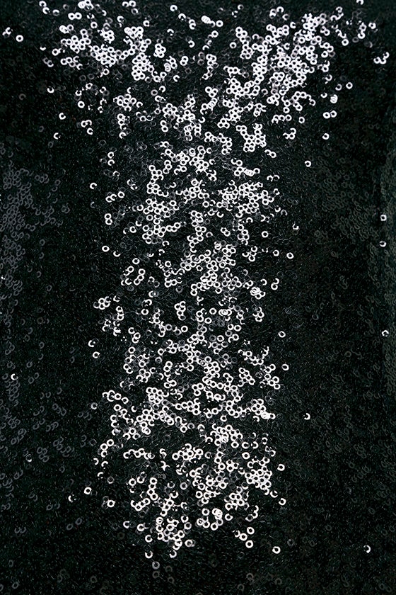 Black Sequin Dress - Cocktail Dress - Homecoming Dress - $63.00