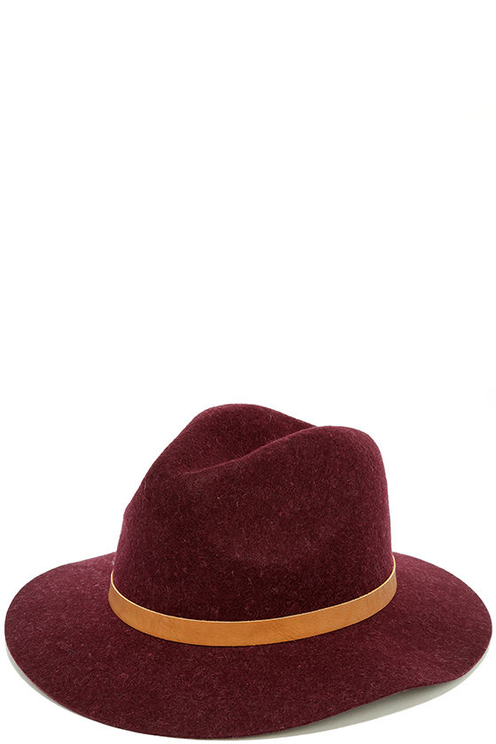 Billabong Better Over Here Hat - Burgundy Hat - Wool Hat - Fedora Hat ...