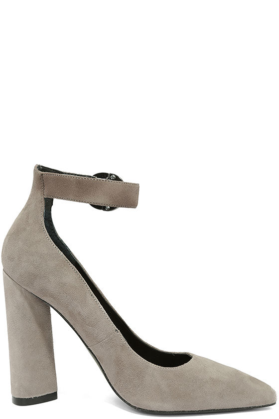 light gray high heels
