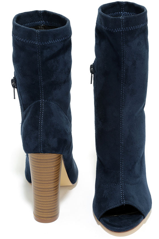 navy peep toe