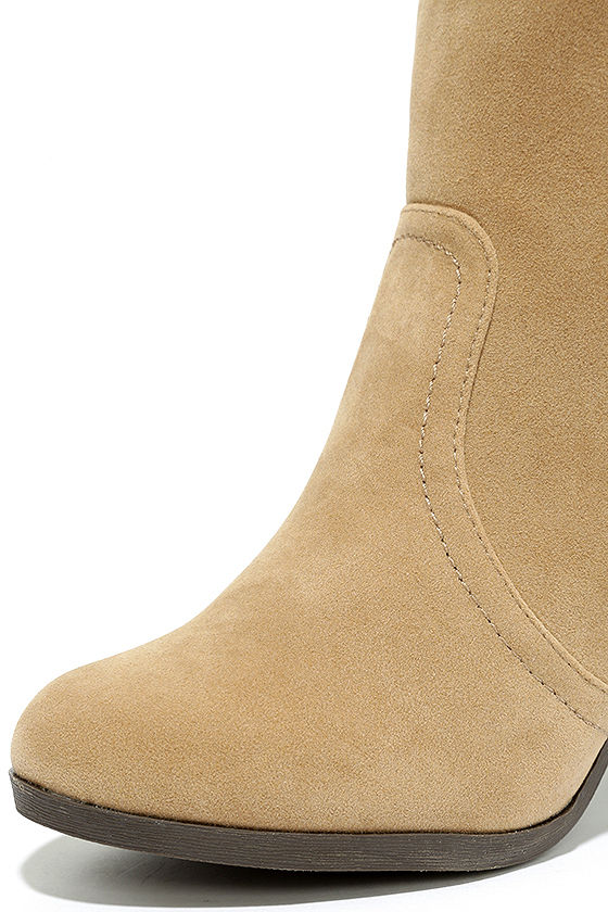 beige booties no heel