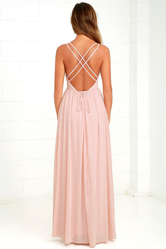 blush pink maxi