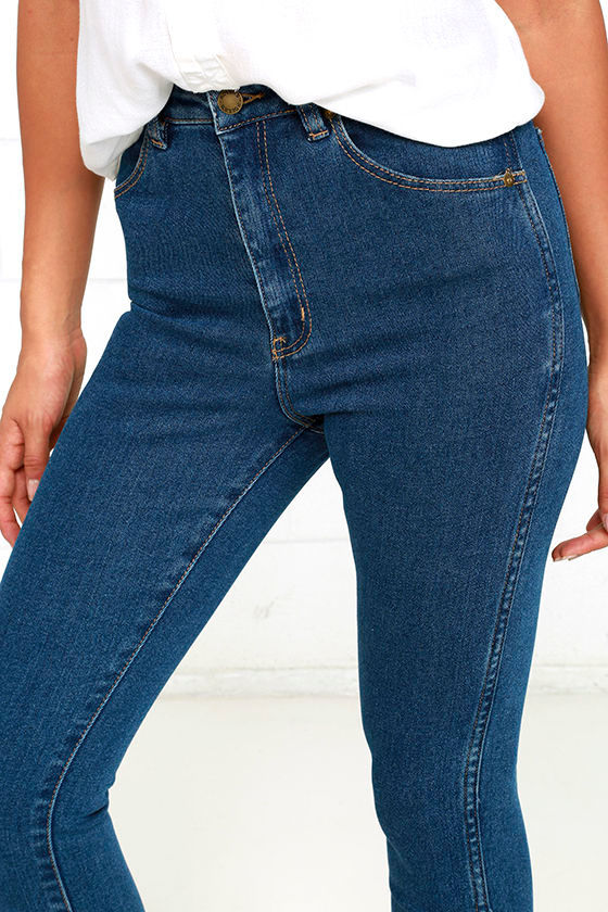 black high waisted ankle jeans