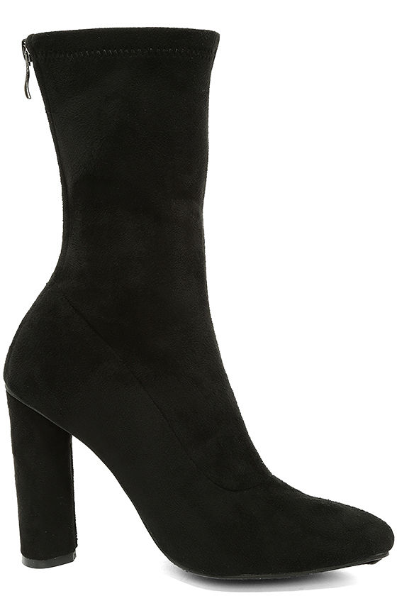 suede boots high heel