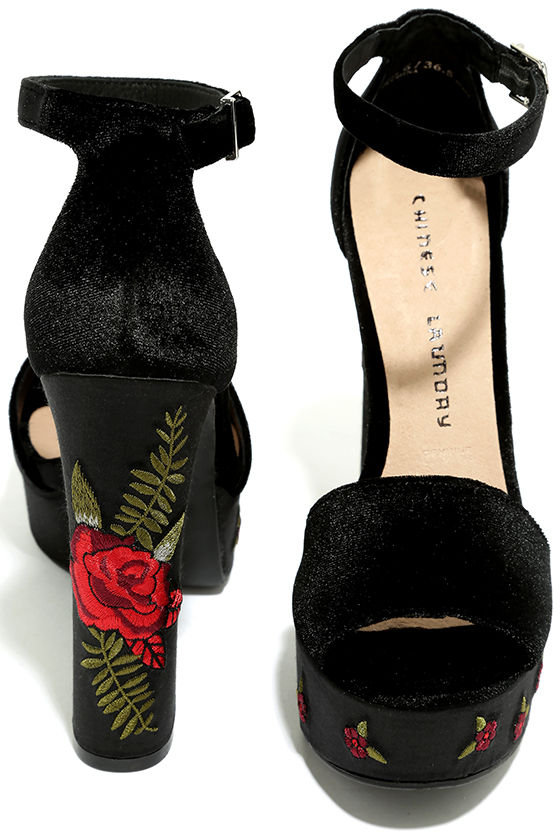 chinese laundry velvet heels