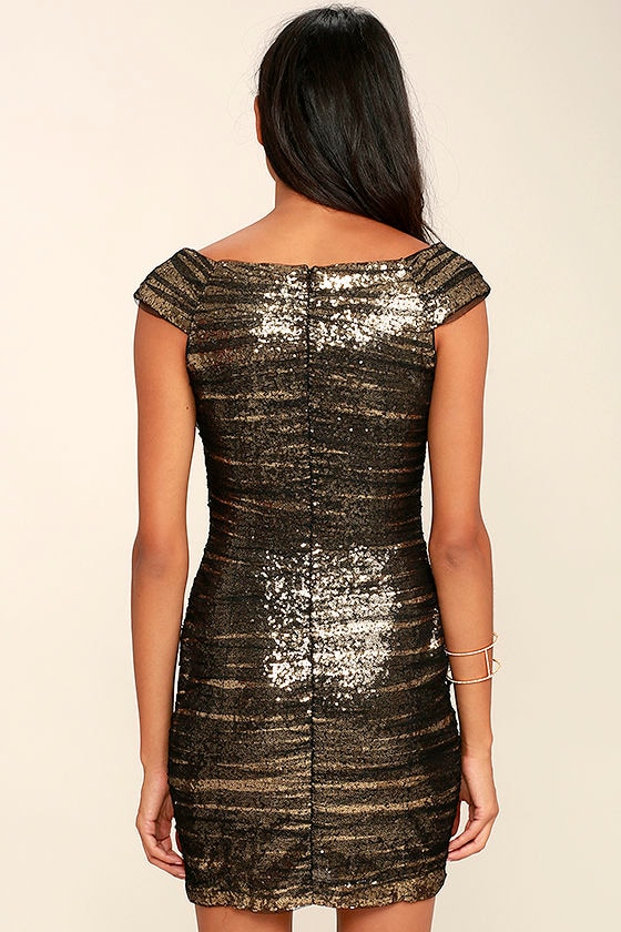 black and gold sequin