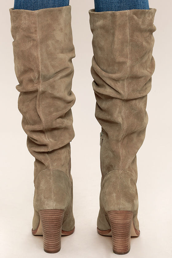 Steve Madden Nevadaaa - Suede Leather Knee High Boots - High Heel Boots