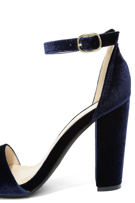 navy lace high heels