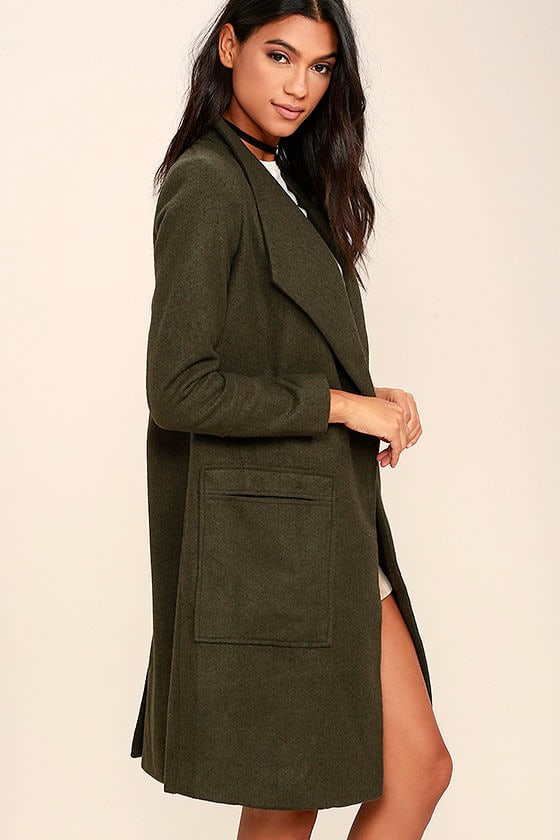 olive green coat pant