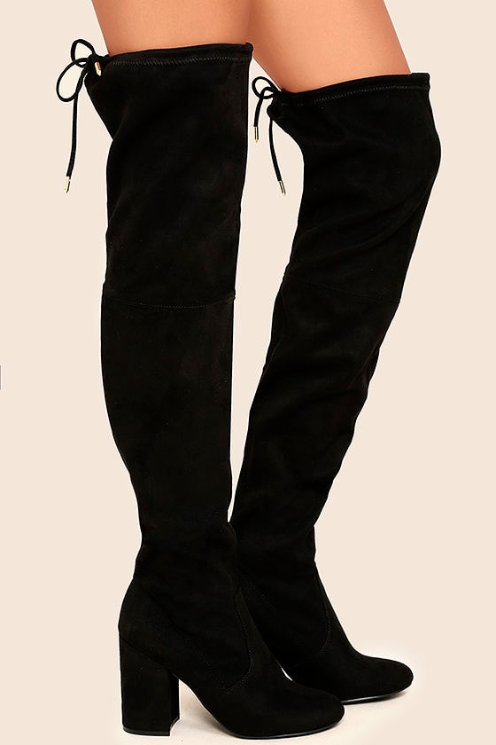 steve madden over knee boots suede