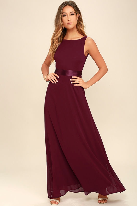 wine colored maxi